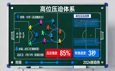 足球战术分析板展示新战术趋势的图片